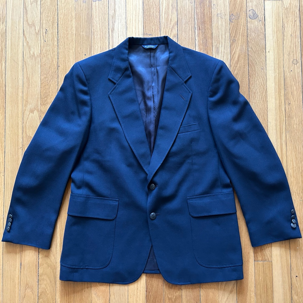 Vintage Navy Blue Blazer Kuppenheimer Made  in USA - Size 40R